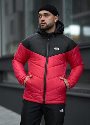 Куртка мужская tnf черно-красная s-xl демисезонная