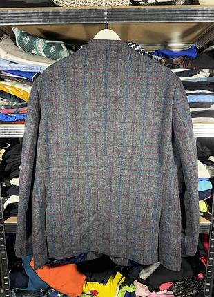 Magee check wool tweed blazer jacket l size 5