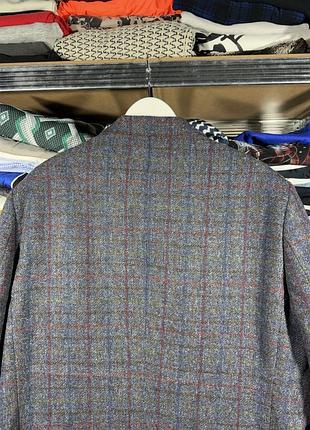 Magee check wool tweed blazer jacket l size 6