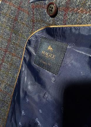 Magee check wool tweed blazer jacket l size 9