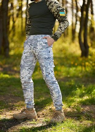 Брюки terra светло-серые пиксель s-3xl весна-лето