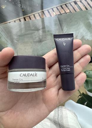 Набір мініатюр caudalie premier cru, крем для обличчя 15 мл та крем під очі 5 мл