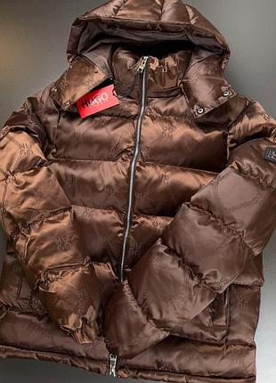 Hugo зимова куртка коричневого кольору s-xxl