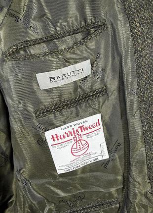 Barutti x harris tweed men’s wool blazer jacket m size 8