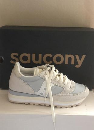 Кросівки saucony сіро-білі, розмір 37, устілка 24 см