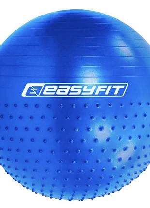 Фітбол easyfit hybrid ef-3012-bl 75 см синій масажний