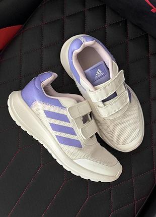 Кросівки для дітей adidas біло-бузкові на липучках