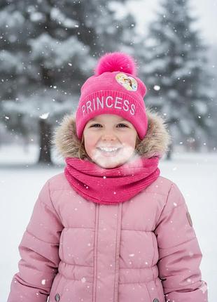 Шапка для дівчинки princess s/м детская шапка 7829
