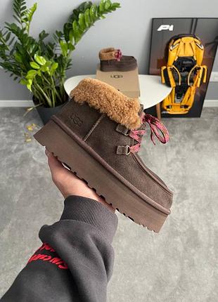 Жіночі угги ugg funkarra platform chocolate 2