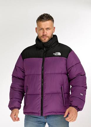 Пуховик the north face фіолетовий