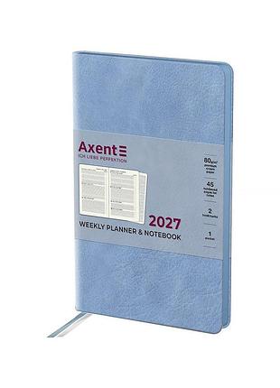 Еженедельник axent 2027 partner soft cloud 125x195 голубой (8537-27-5-a)