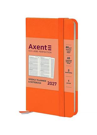 Еженедельник axent 2027 pocket strong 90x150 оранжевый (8508-27-64-a)