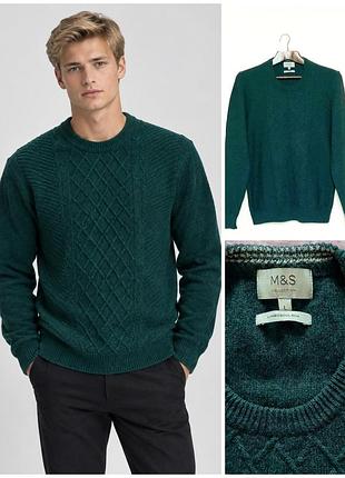 Чоловічий вовняний светр джемпер marks×spencer,  p. l