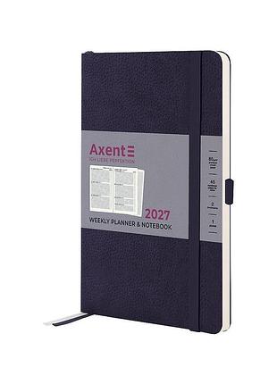 Еженедельник axent 2027 partner soft skin 125x195 синий (8509-27-02-a)