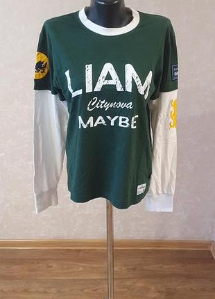 Стильний чоловічий лонгслів / кофта citynova «liam» у спортивному стилі, розмір s