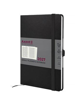 Еженедельник axent 2027 prime strong 145x210 чёрный (8507-27-01-a)