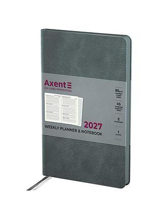Щотижневик axent 2027 partner soft cloud 125x195 сірий (8537-27-2-a)