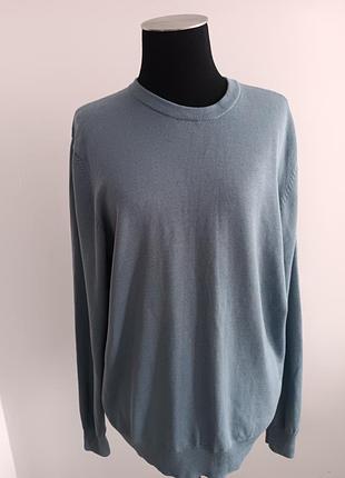 Джемпер чоловічий marks & spencer бавовняний блакитний m/l