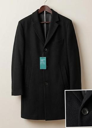 Классический стильный черный чол. пальто h&amp;m р.50