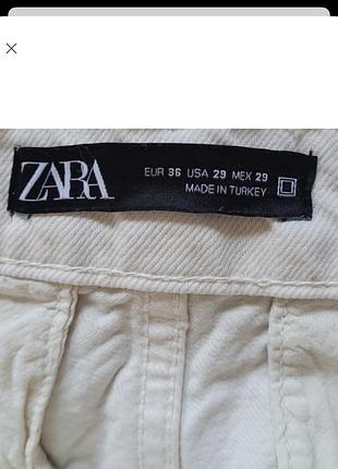 Джинсы карго багги белые zara m 6