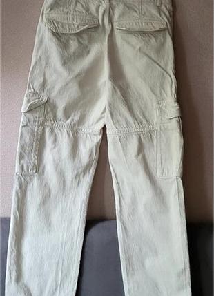 Джинсы карго багги белые zara m 3