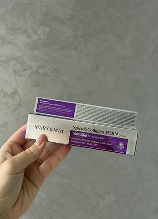 Крем для обличчя mary&may spicule collagen pdrn cream антивіковий