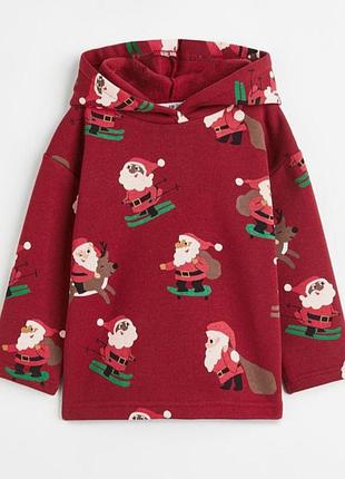 Новейший флисовый худи h&amp;m с сантой / теплая кофта с капюшоном
