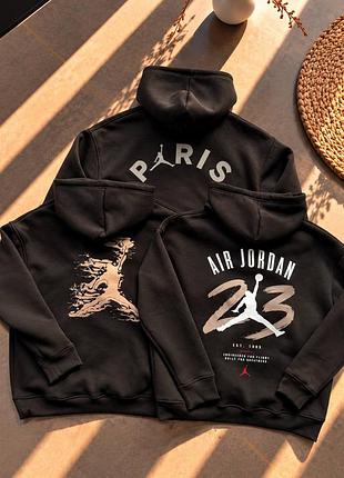 Худі jordan paris чорне з капюшоном