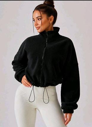 Стильна жіноча флісова кофта у трендовому oversize стил