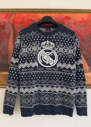 Акриловий різдвяний светр real madrid fc оригинал размер м