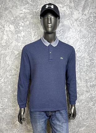 Lacoste regular fit кофта m-l размер спортивная темно-синяя