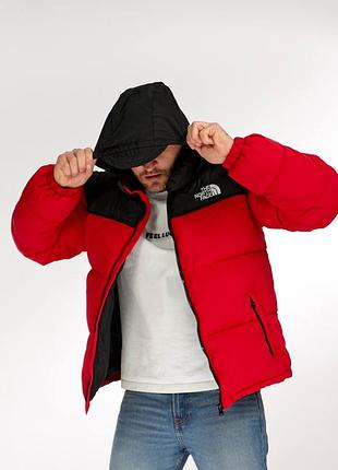 👕 пуховик the north face 700 красный 9