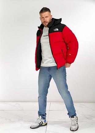 👕 пуховик the north face 700 красный 4