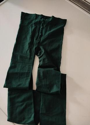 Темно-зелені колготки one size 4