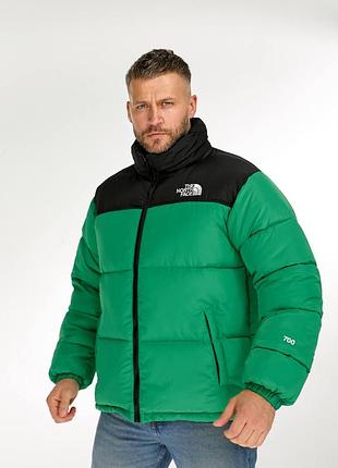 👕 пуховик the north face 700 зеленый