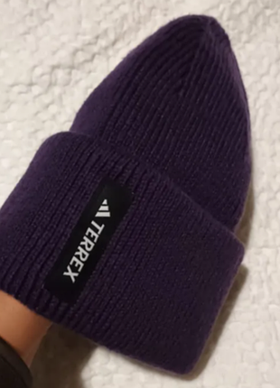 Шапка-бини adidas terrex multi beanie фиолетовая.