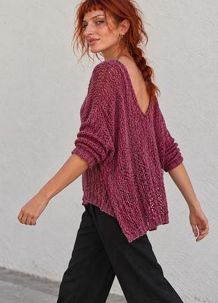 Рожева кофта светр вільного крою free people