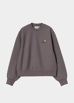 Світшот жіночий carhartt wip сірий теплий