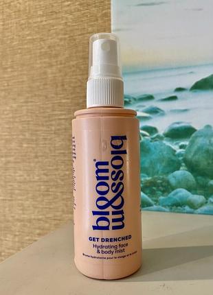 🇬🇧 англія органіка люкс bloom & blossom get drenched hydrating face & body mist зволожуючий міст спрей для обличчя для тіла