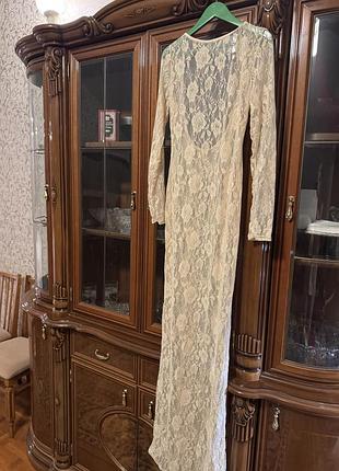 Кружевное прозрачное платье