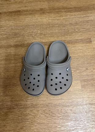 Дитячі сабо crocs сірі, розмір j3 (20,5 см)