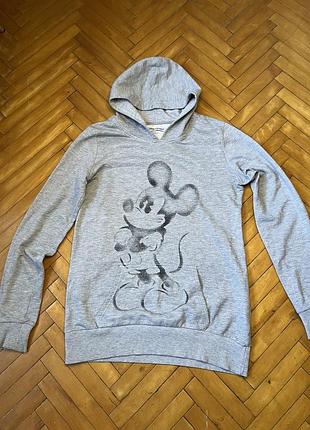 Худи disney серое с принтом микки мауса
