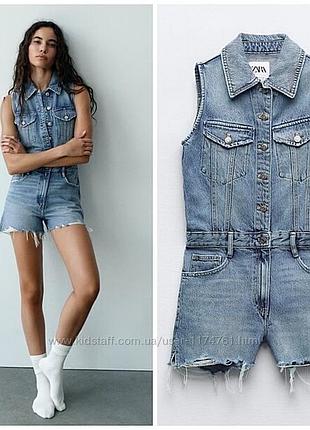 Zara в наявності дуже класний джинсовий комбінезон ліоцел котон
