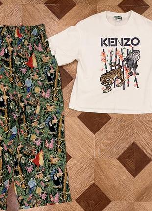 Костюм для підлітка kenzo білий з різнокольоровим принтом