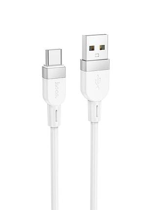Кабель hoco x109 energy silicone charging data cable type-c(l=1m) white