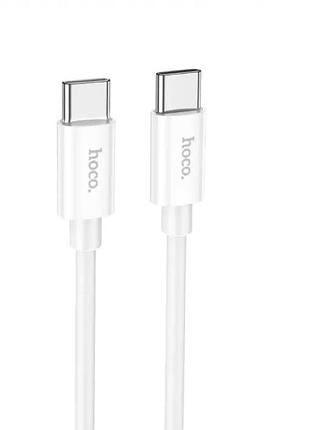 Кабель hoco x87 magic silicone 60w pd charging data cable for type-c to type-c white