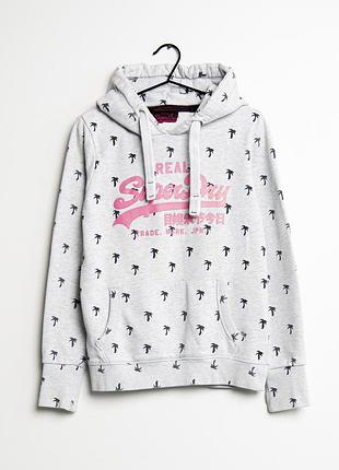Худі жіноче superdry сіре з принтом розмір м