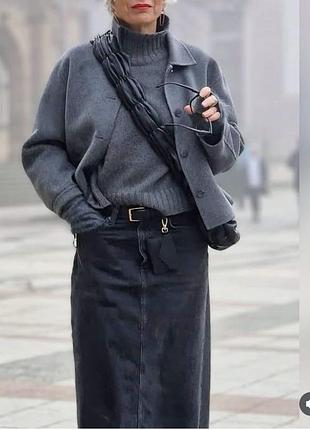 Юбка джинсовая миди деним графит berska