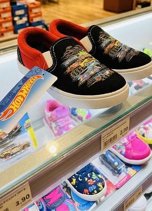 🏎️ нові текстильні сліпони / мокасини hot wheels (хот вілс) для хлопчика