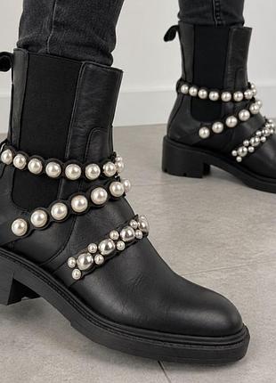 Черевики жіночі zara челсі чорні шкіряні 37 розмір